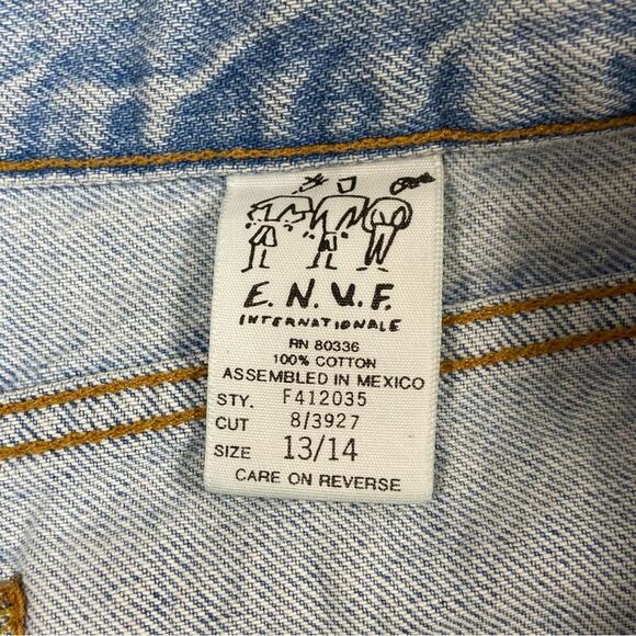 Vintage 90s Enuf International Classic Light Wash High Waisted Tapered Mom Jeans - Picture 13 of 14